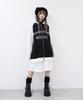 WEGO Whinny Everyday Snowball Fight Korean Big Size Black Hoodie, Fleece-Lined, Outerwear, Sweatshirt, Top, Coat, Cute, Girly, Style, Silhouette,