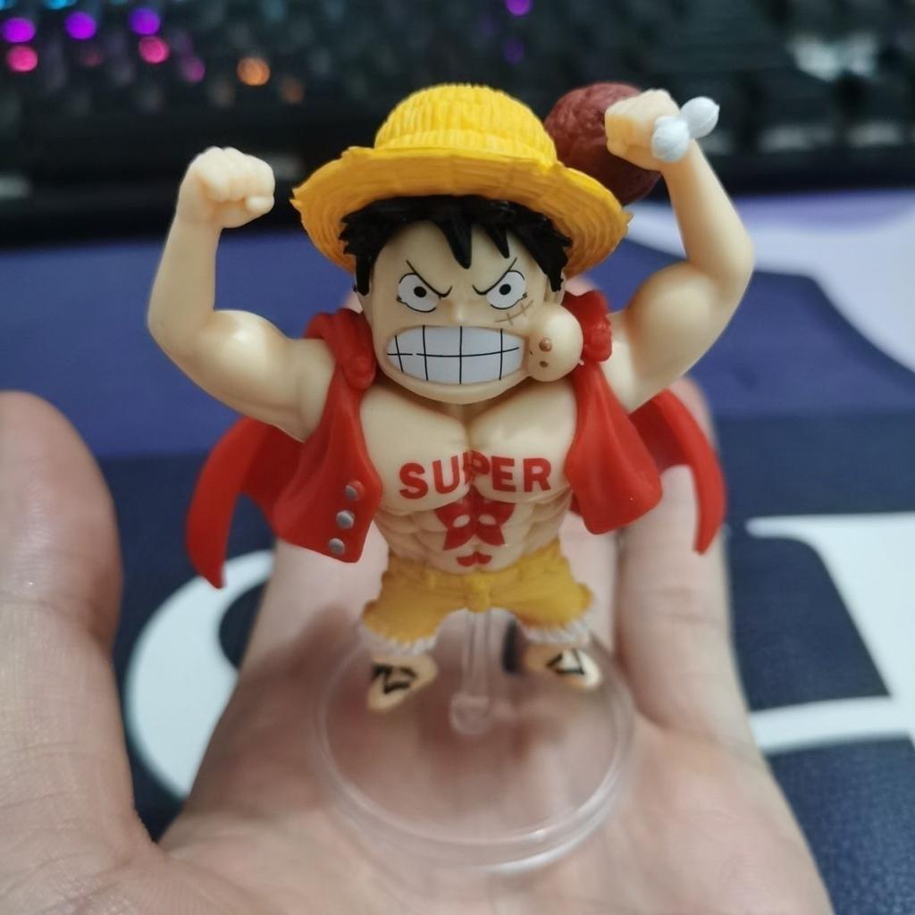 Anime One Piece Q Muscle Luffy Action Figure Collection PVC Model Doll Toys Decoration Gifts