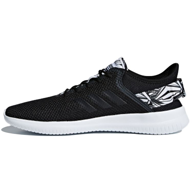 Adidas Neo Cf Qtflex Comfortable Sports Fabric Non-Slip Breathable Low-Top Marathon Running Shoes Women sneaker Black White DA9528