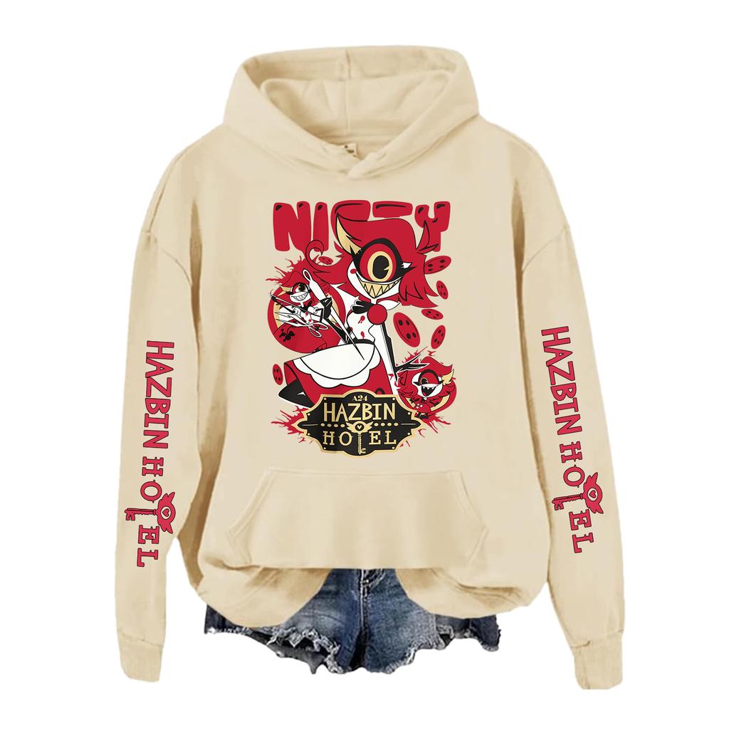 Hazbin Hotel Niffty Hoodie Mann Frau Harajuku Langarm Pullover Tops Sweatshirt Geschenk