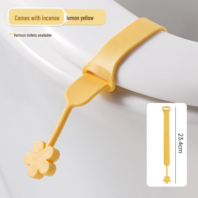 Cute Cartoon Silicone Toilet Seat Lifter - Flip-Up Handle