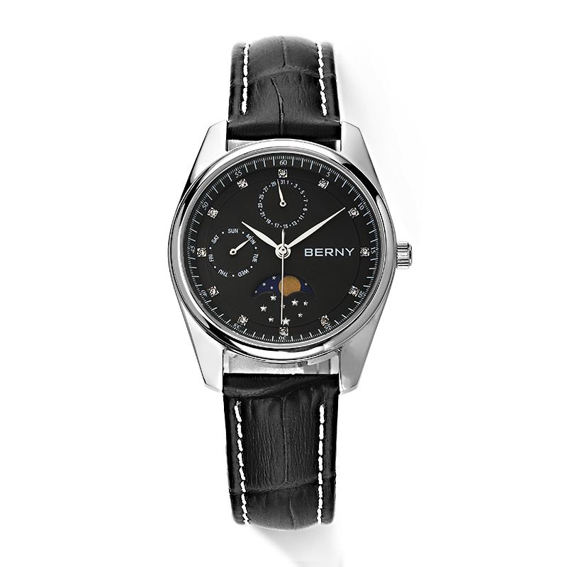 BERNY Couple Quartz Watch Moon Phase