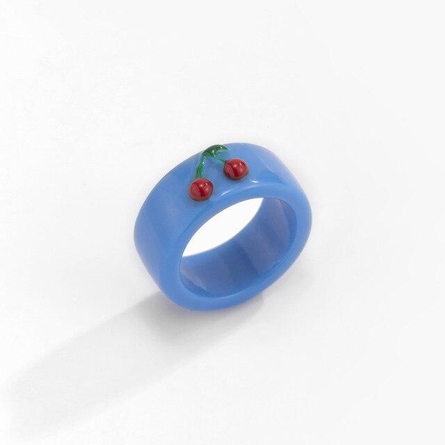 Latest Cartoon Frog Rings For Men Voguish Stylish Adorable Frog Resin Material Women 'S Rings Acrylic Animal Band Jewelry Couple RingsFashion Rings
