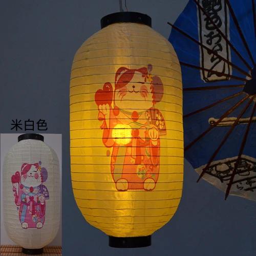 Japanese-style Lucky Cat Waterproof Lanterns Sake Izakaya Sushi Lamian Noodles Cuisine Restaurant Advertising Holiday Decorative