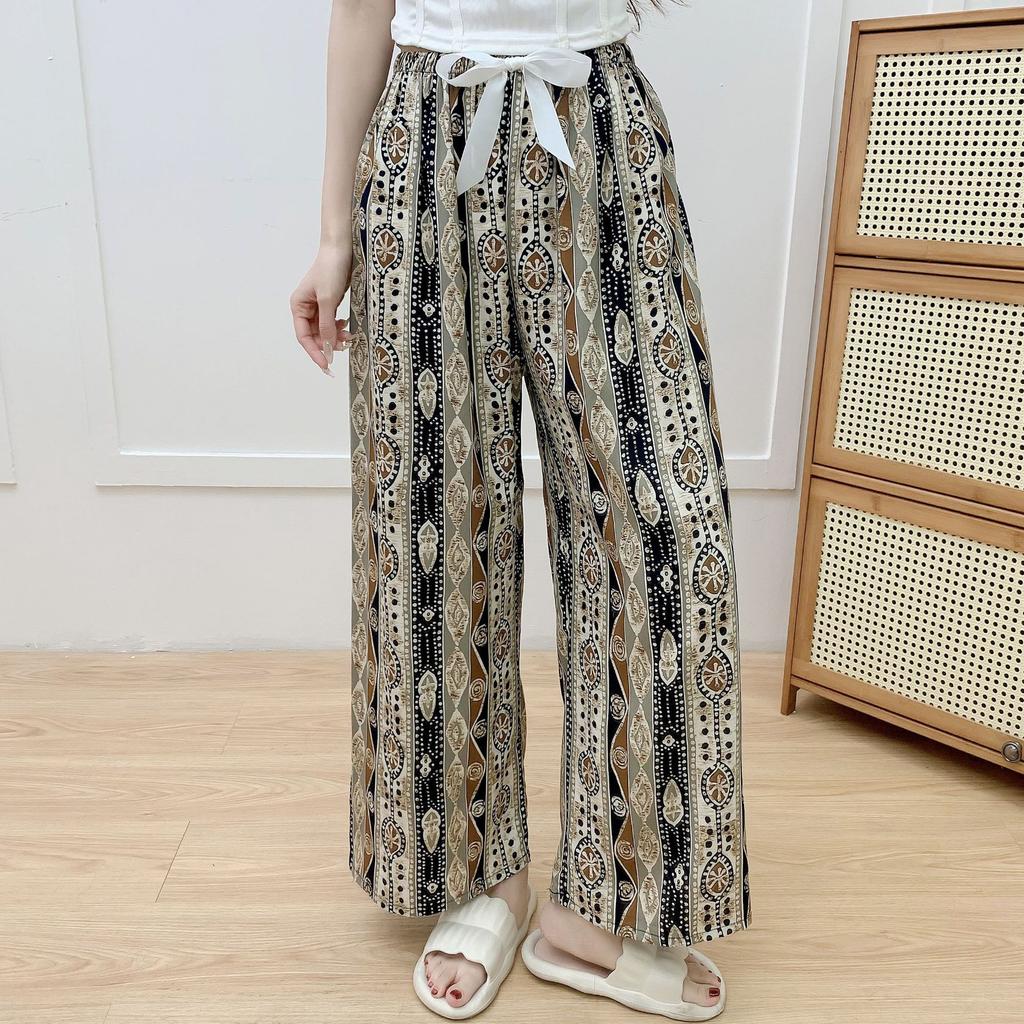 Cotton Silk Pajama Pants for Women, New Summer Style, Thin Cotton Casual Pants, Can Be Worn Outside, Large Size Home Pants