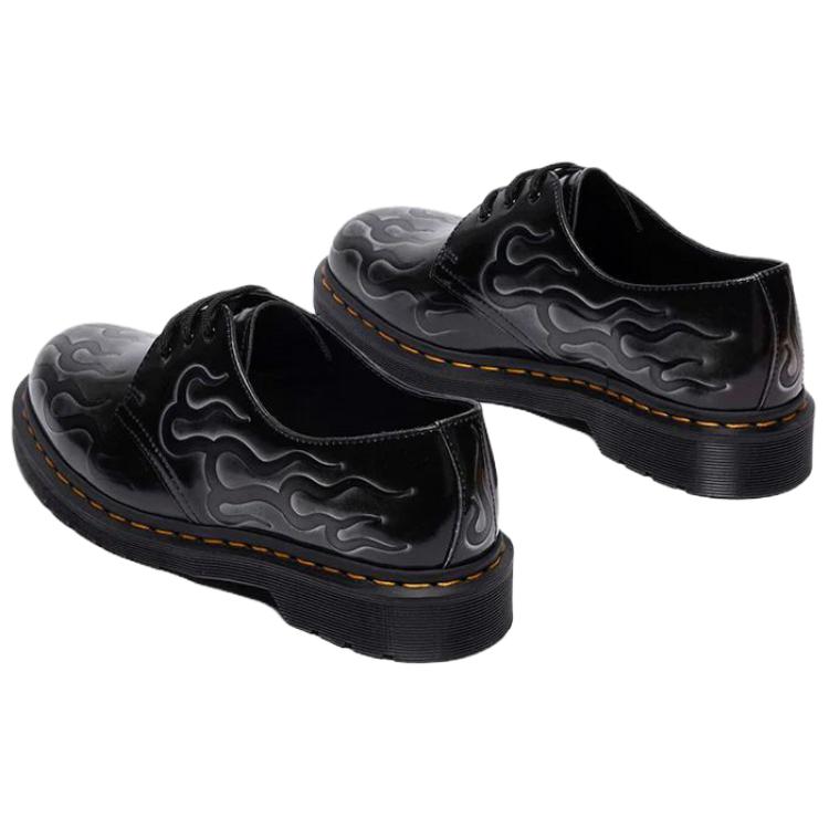 Dr. Martens 1461 Leather Comfortable Lace-Up Low-Top Casual Shoes Unisex Casual Shoes Black Silver 41765020