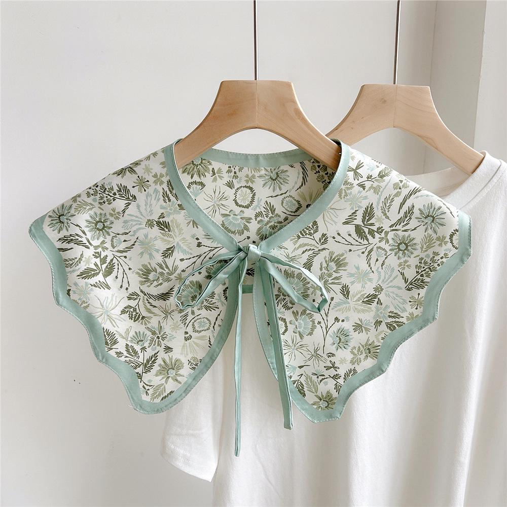 Women's Lightweight Shawl Scarf - Spring/Autumn, All-Match Print, Korean Chic Decorative False Collar