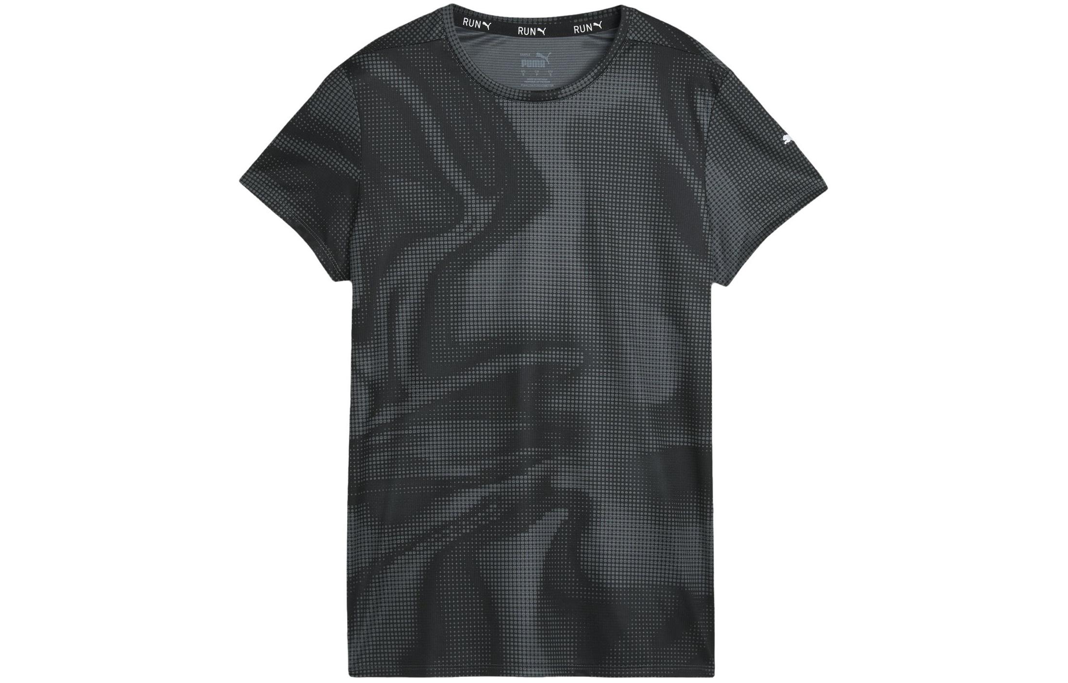 PUMA T Shirts Women s Black Crew Neck Moderate Straight Fit 524573-51 S