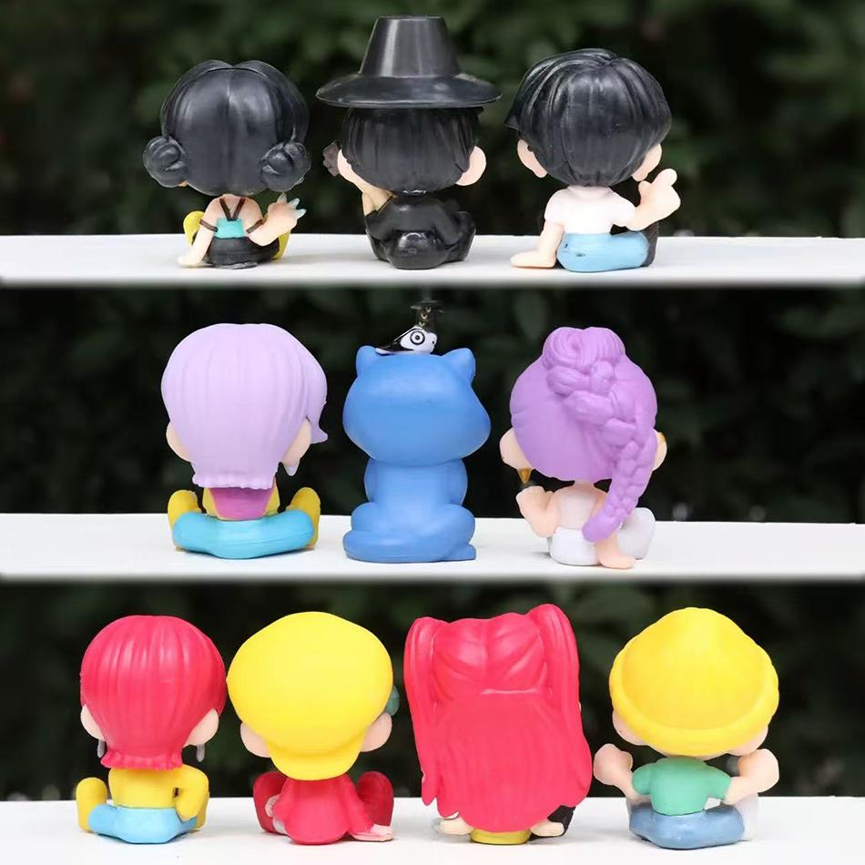 Neue Q-Version 10 Stück/Set Kpop Dämonenjäger Actionfigur Spielzeug Derpys Tiger Rumi Mira Zoey Sussy Figur Puppe für Fans Geschenke