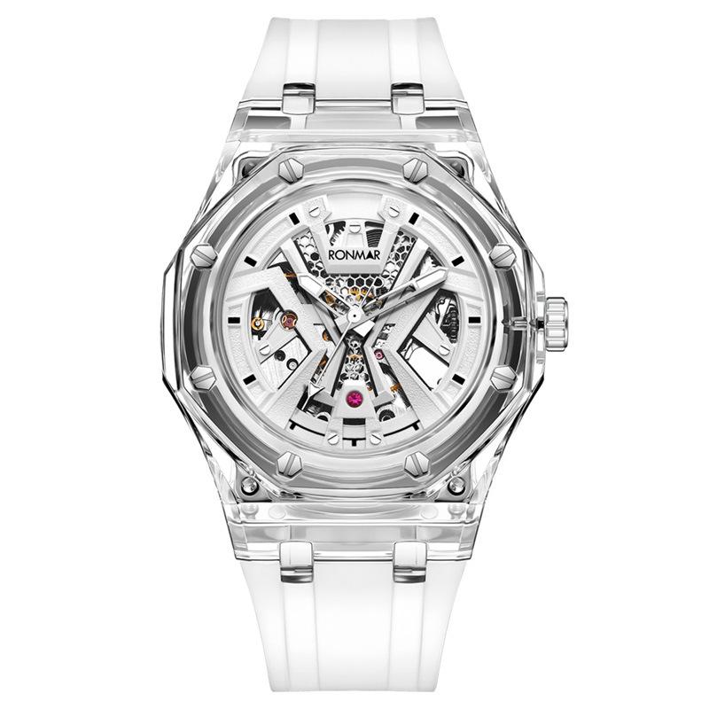 Automatic Mechanical Watch Glacier Transparent Case Waterproof Luminous Multi-Layer Three-Dimensional Hollow Mechanical Watch