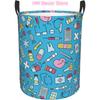Laundry Basket Medical Elements Oxford Cloth Collapsible Laundry Hamper Storage Basket with Handle for Kitchen Bedroom Living Ro