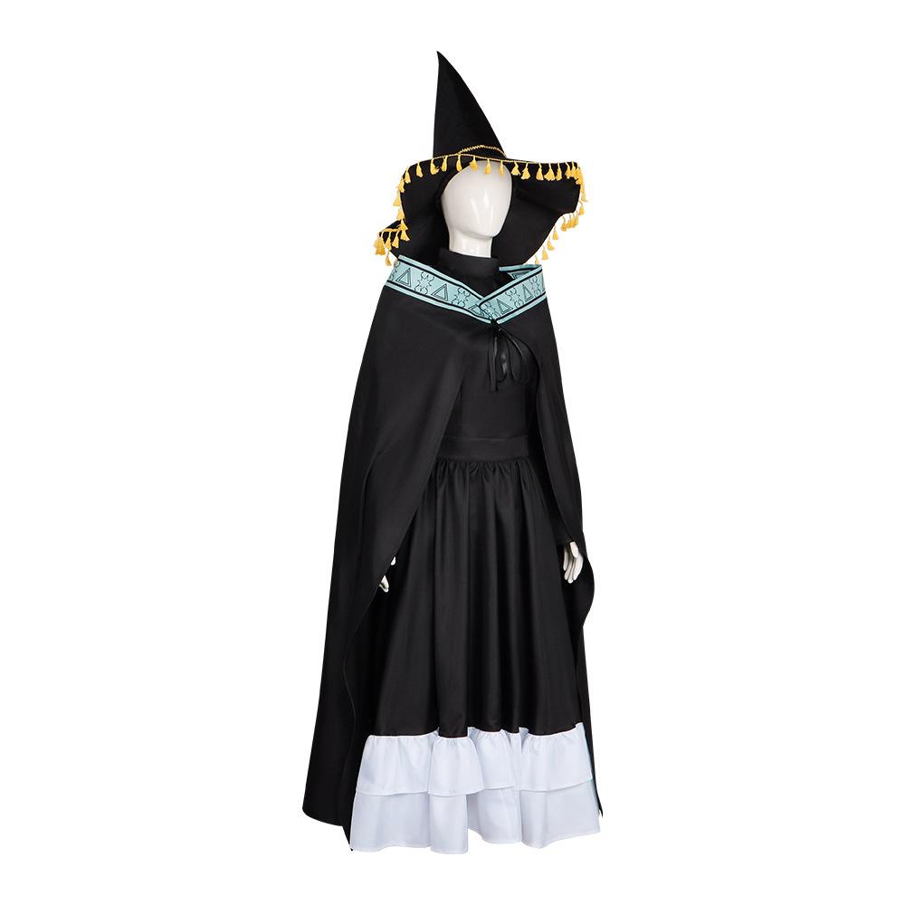 Cosplay pointed hat magic workshop cos suit coco coco black magic dress cosplay halloween costume