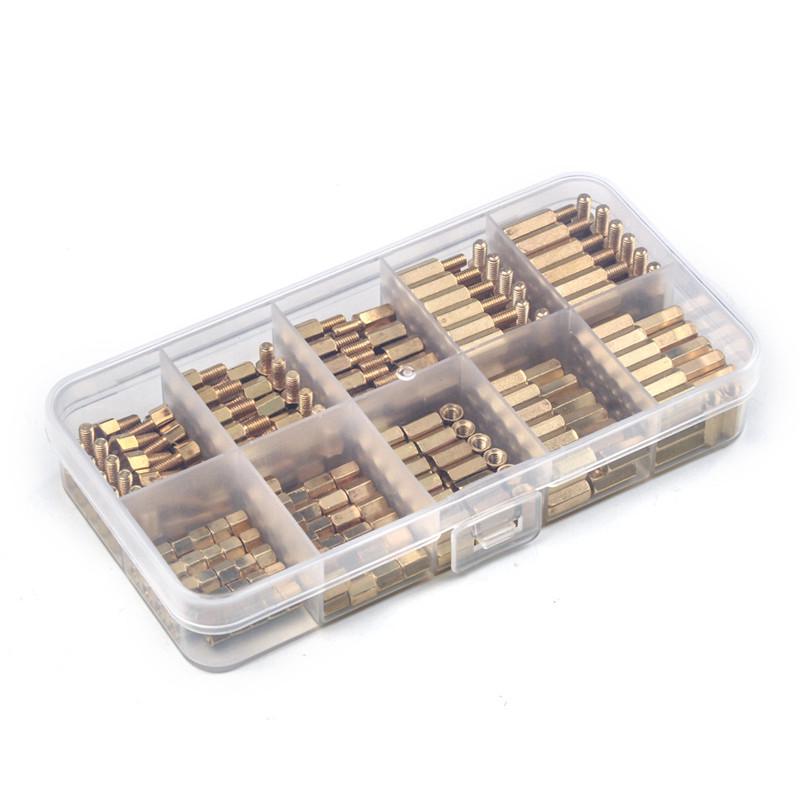 300Pcs M2/M3 Hex Head Copper Pillar Brass Standoff Spacer Screws Threaded Pillar Male/Female PCB Circuit Board Stand Off Kit