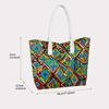 Colorful Geometric Pattern Casual Tote Bag for Daily Use Portable Stylish Shoulder Bag for Outdoor Shopping Travel