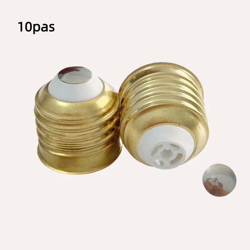 

10Pcs Solder/Solder-Free Lamp Socket E27 Nickel-Plated Copper Screw Lamp Cap Led Bulb Socket Accessories