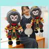 Adorable Gray Black Myth Wukong Plush Toy Doll For Kids Festival Gift 40cm 60cm 80cm