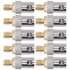 10Pcs RF Coaxial Cable Adapter SMA Female to BNC Female Coax Line Connector Set Kit
