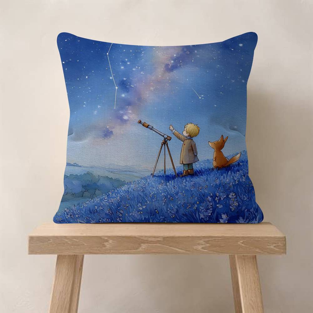 

The Little Prince Fox Anime Pillow Gifts Home Office Furnishings Bedroom Sofa Car Cushion Cover Case 45x45cm 30x30cm