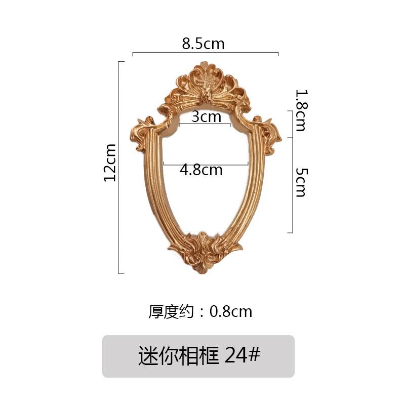 

Мини Ретро Золотая Тисненая Фоторамка Украшения для Новогодней Елки Аксессуары Домашний Настольный Декор для Съемки Ювелирных Изделий для Нейл-Арта