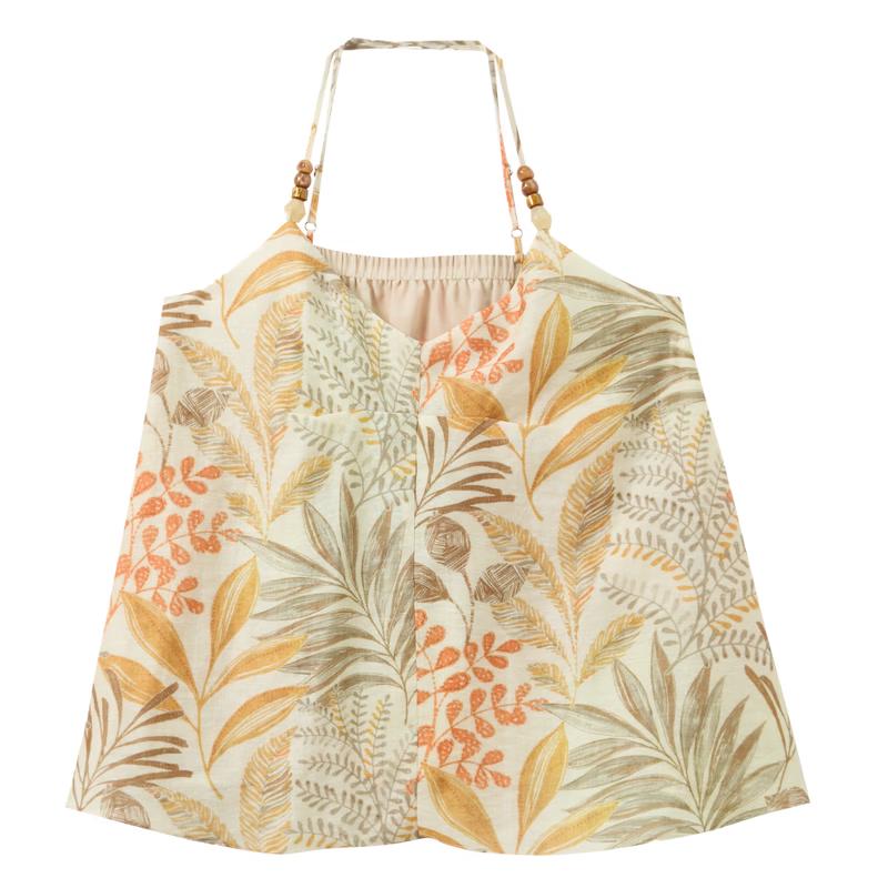 Sancai 2026 Summer Plant Print Sleeveless Camisole S