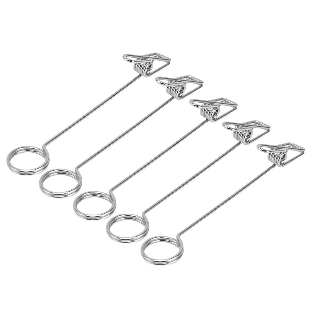 5Pcs Photo Holder Premium Metal Anti Oxidation Simple Design Electroplating Process Widely Used Plac