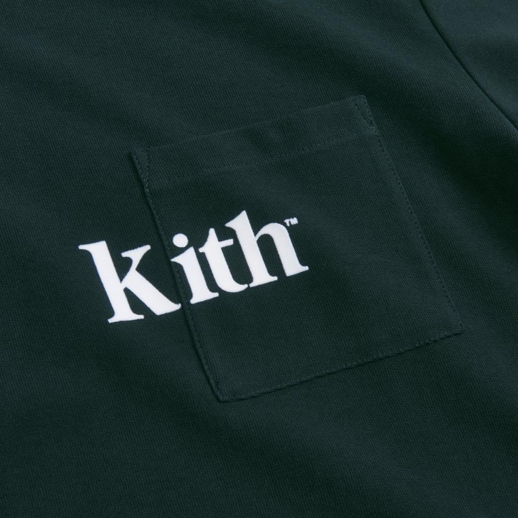 Kith Long-Sleeve Quinn Tee Stadium Unisex Tops Green KH3994-302