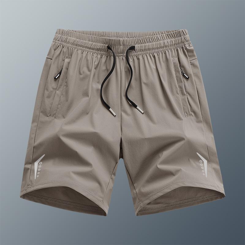 

Летние повседневные брюки мужские тонкие быстросохнущие шорты спортивные свободные пляжные брюки XXXL хаки