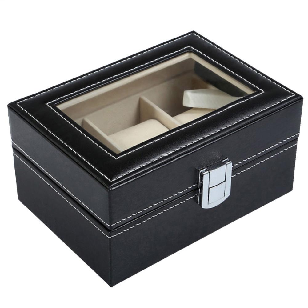 

Watch Box Watch Display Case Storage Organizer Box 3-Grid Watch Box Case A