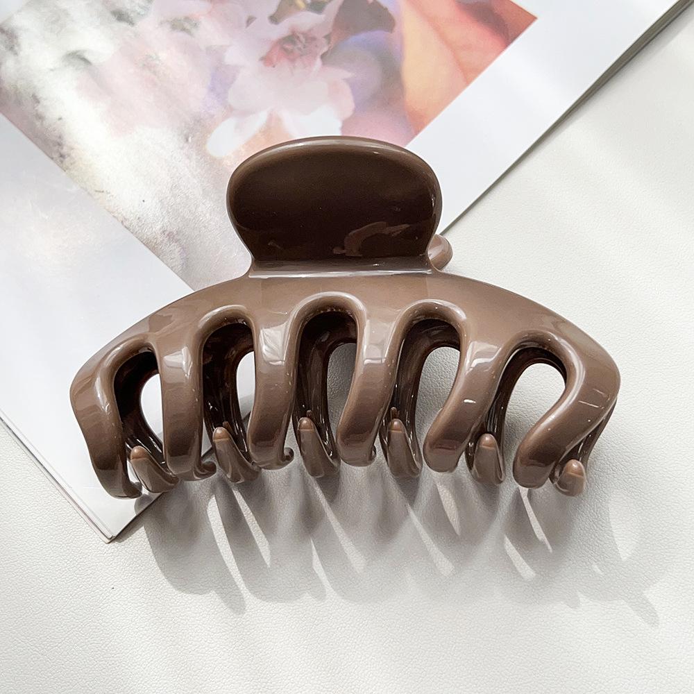 New Trendy ABS Colored Pumpkin Hair Claw High End Shark Clip Ins Fashion Hair Clip For Thick Hair Styling Hair Accessories
