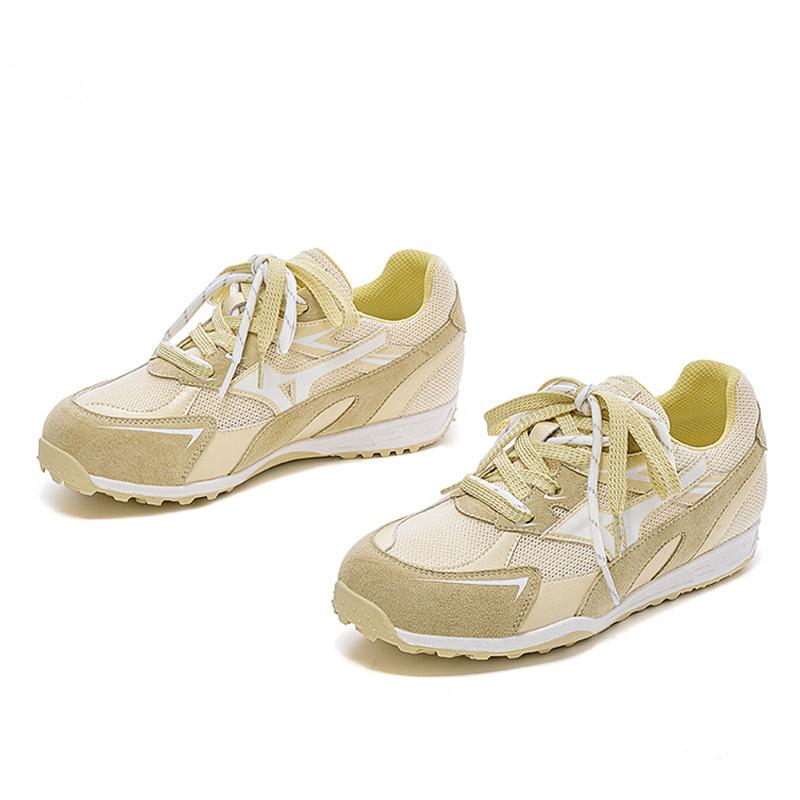 Dexun shoes women's 2025 autumn new round head comfortable versatile soft sole casual shoes breathable mesh dad shoes women