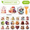 PVC DIY Heat Transfer Paper for UV Sublimation Cup Food 110x240mm 10 style 1pc/style 10pcs/set
