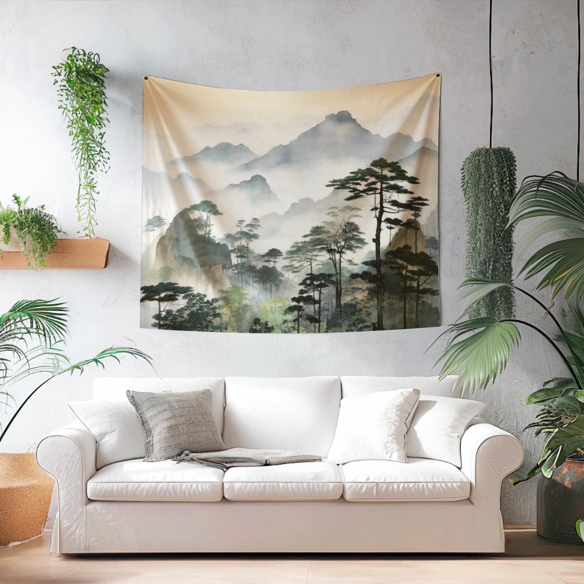 Японский Оригинальный Гобелен Japandi Настенное Полотно Japandi Гобелен Japandi Внутренний Настенный Гобелен Японский Настенный Декор 74x94cm(29x37in)