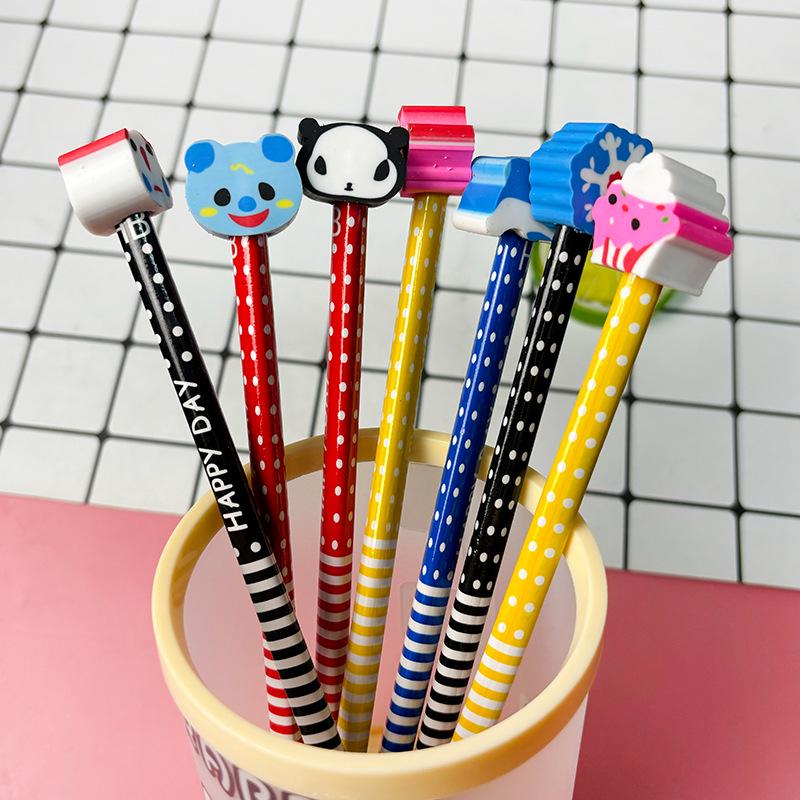 Cartoon Eraser Pencil for Kids - Ideal for Drawing, Writing & Kindergarten Prizes