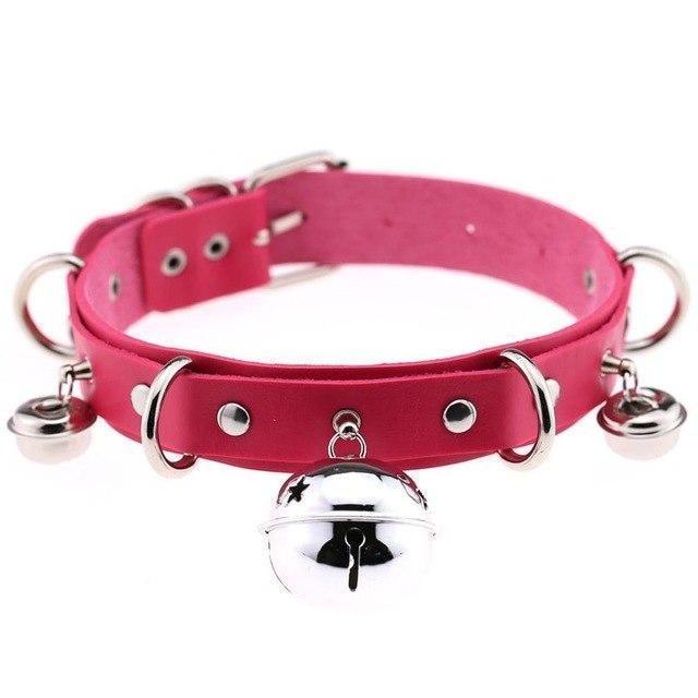 Pleather Cat Bell Collar Kitten Play Leather   Collars & Leashes