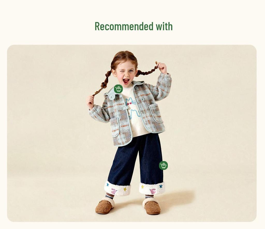 2025 Winter Kids' Lambswool Coat: Fashionable Suede Outerwear for Boys and Girls