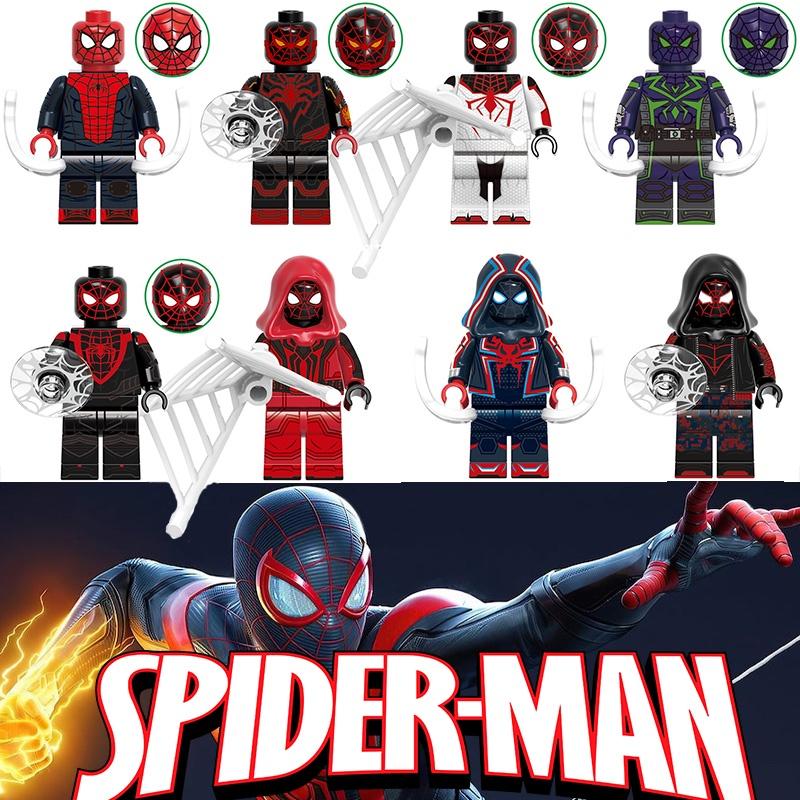 G0120 Superhero Building Blocks Spider-man Great Responsibility Suit In Red Cape