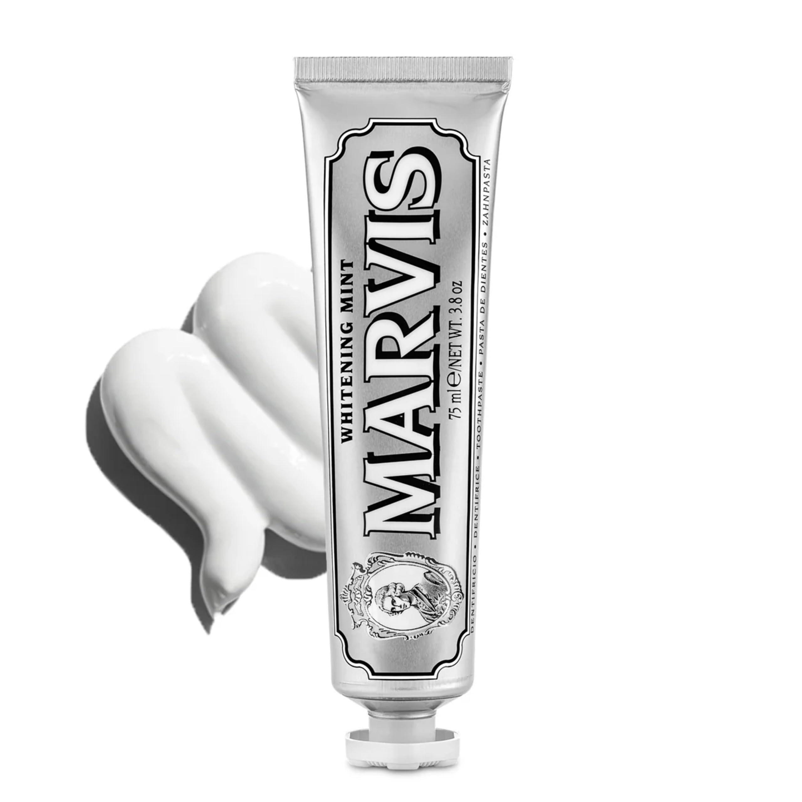 MARVIS White Mint Refreshing Mint Oral Made in 75ml Toothpaste, Flavor, Care, Italy,