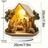 2D Flat Acrylic Christmas Scene Desktop Decoration, Suitable for Wall Decoration, Porch, Room, Villa, Accents Home, Hallway, or Workplace - Rustic Far