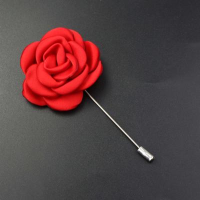Men's Handmade Fabric Flower Brooches Floral Brooch Pin Corsage Collar Lapel Pin Wedding Boutonniere  Jewelry Clothes Accessory