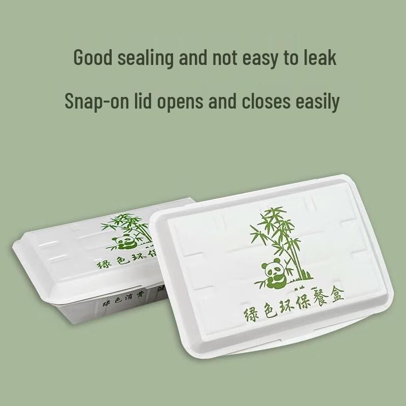 JingJingRS Panda Pattern Disposable Takeaway Boxes