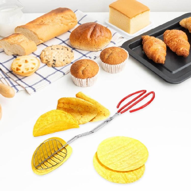 Tacos Shell Clamps With Long Handle Multipurpose Tacos Shell Forming Tongs with Plastic Handle Kitchen Accessory