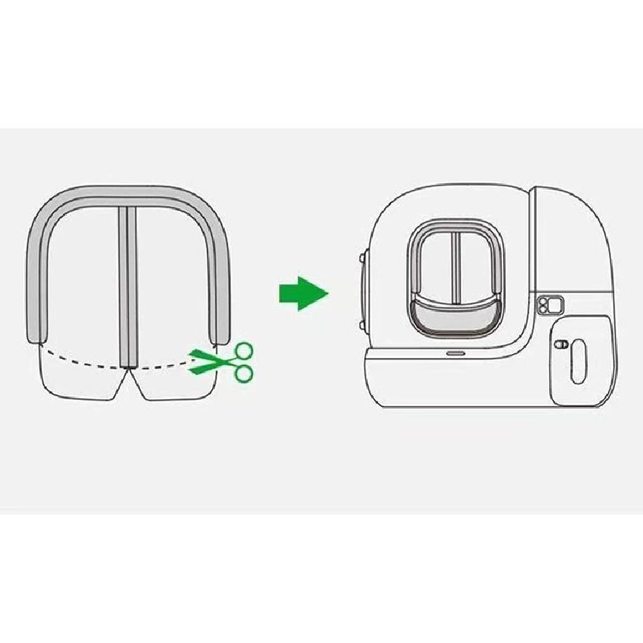 PETKIT Magnetic Dustproof Door Curtain 2nd Generation Small Pet Cat Toilet MAX Special Dustproof Reduction with Sand