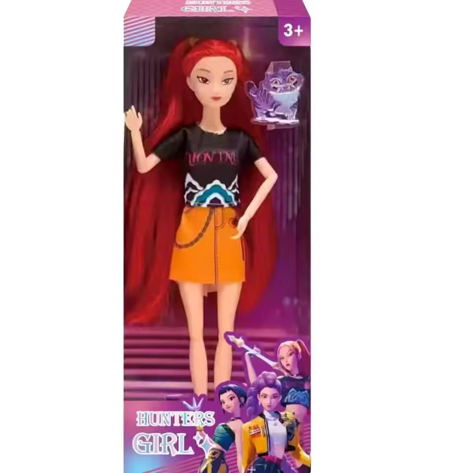 Kpop Rumi Mira Zoey Vinyl Doll Anime Hunters Girl 11 Inch Articulated With Theme Music Cute Toy 3Pcs Set Gift For Kids Girl Fans
