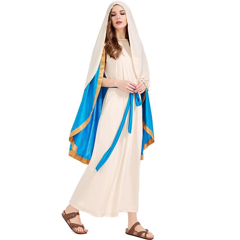 Cosplay Israele Antico Vestito Vergine Adulto Cosplay Costume di Halloween La Vergine Maria