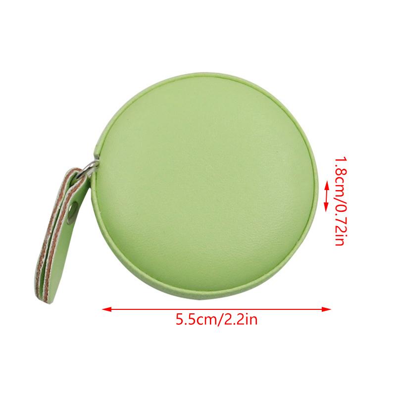 Measuring Tape Leather Retractable Ruler Tape Portable Centimeter Inch Roll Tape Practical Measures Height Ruler Measuring Tool