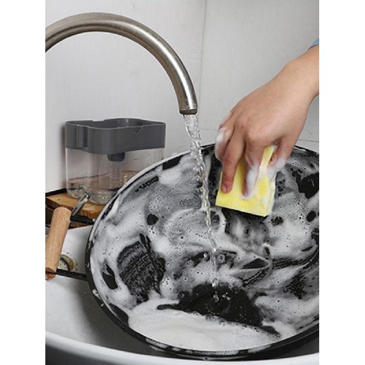 1 Set Soap Box Kitchen Automatic Dispenser Detergent And Liquid Box SpongeMakeup