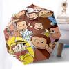 Curious George, Monkey Automatic Opening and Closing, 8 rib Structure Portable Umbrella, Suitable for Men and Women in All Seasons  Perfect