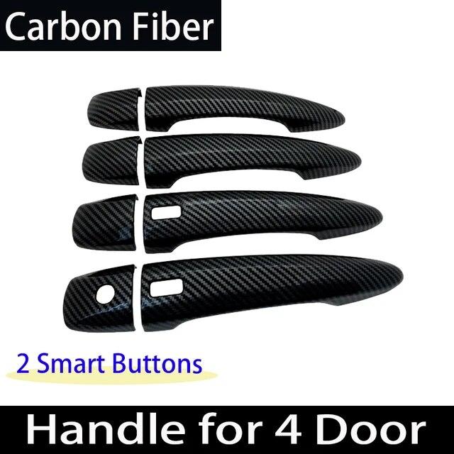 Styling Chrome Gloss Black For Nissan Sentra Sylphy B18    Carbon Fiber Exterior Door Handle Sticker Car Accessories