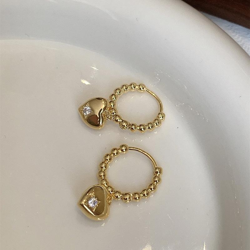 Female Star Niche Design High-end Trendy Temperament Heart Earrings