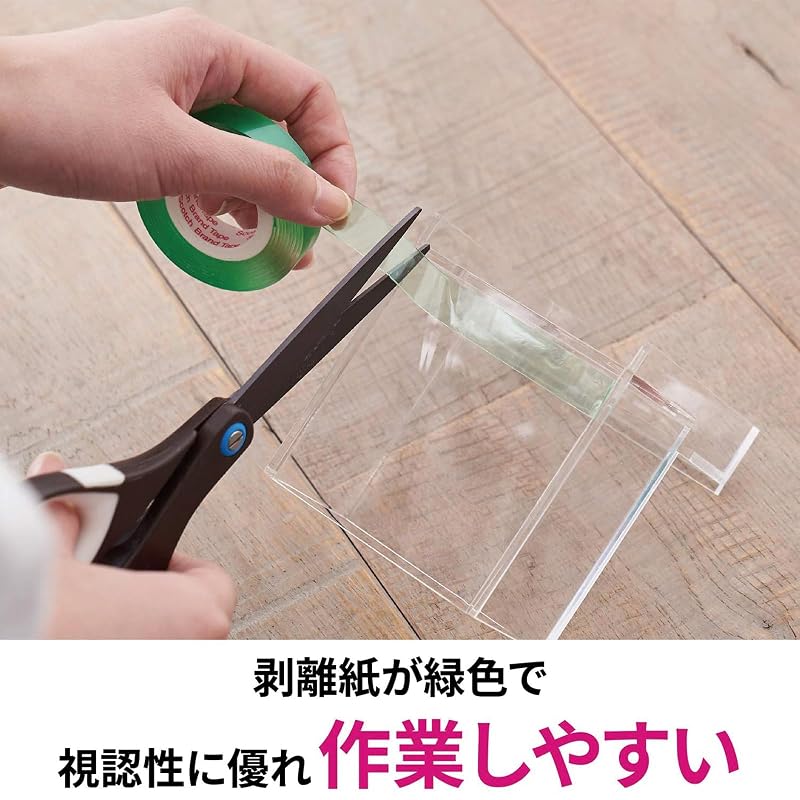 3M Double-Sided Tape, Super Strong, Transparent, for Materials, 12mm Wide, 4m Long, Scotch STD-12 Semi-Long